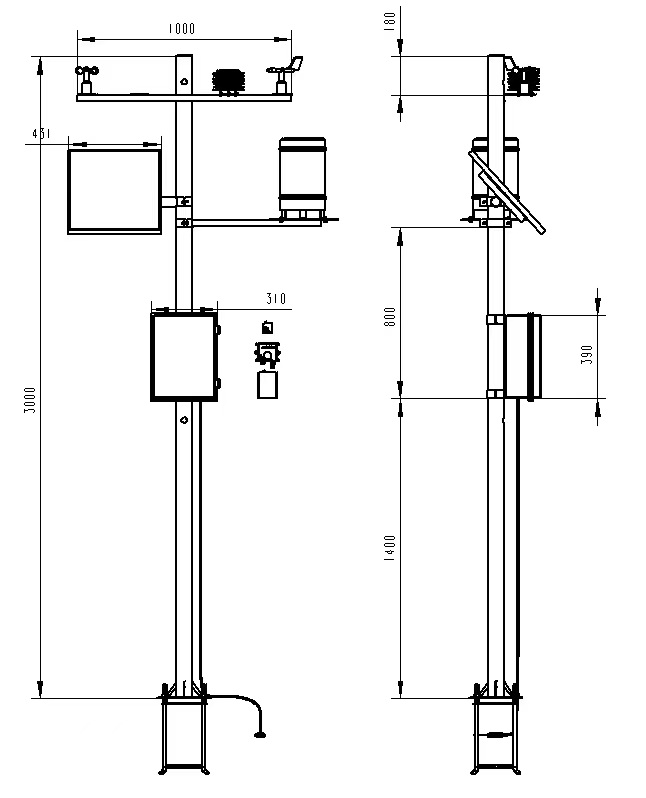 農業氣象站產品結構圖 農業氣象站產品結構圖